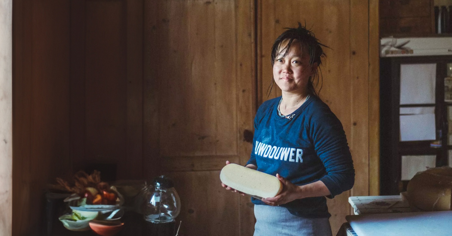 Marrit Kyung Ok Schakel op Boerderij Buitenverwachting